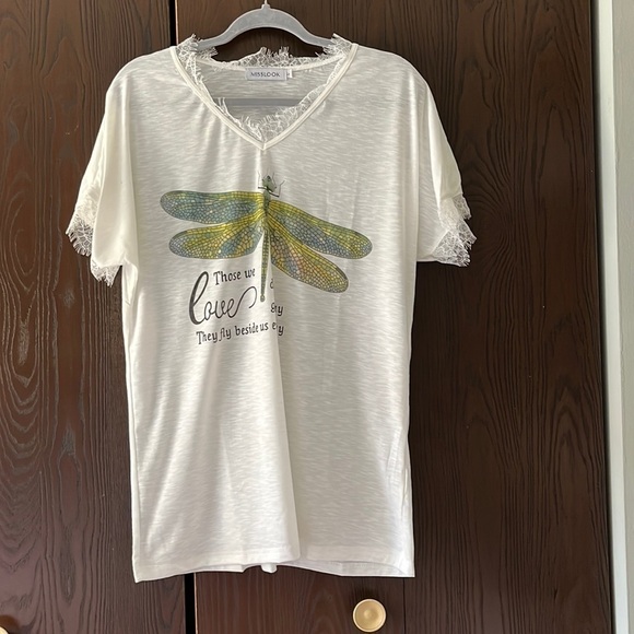 MISSLOOK Tops - MissLook dragonfly top. Size Large. New I the bag.